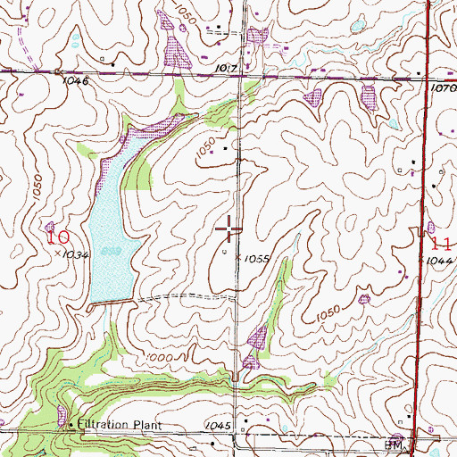 Topographic Map of Sycamore Ridge Golf Course, KS