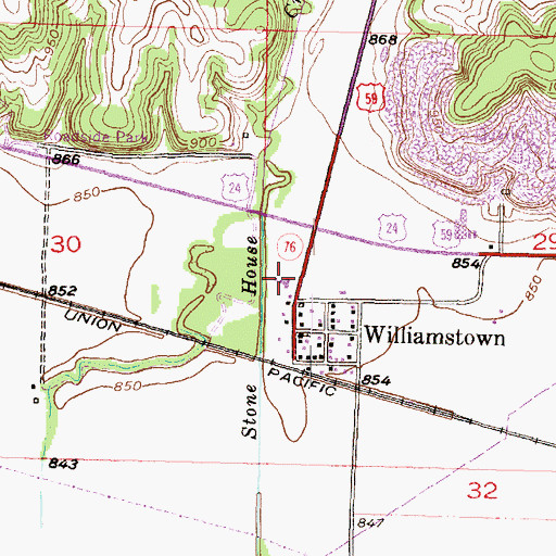 Topographic Map of Perry United Methodist Church, KS