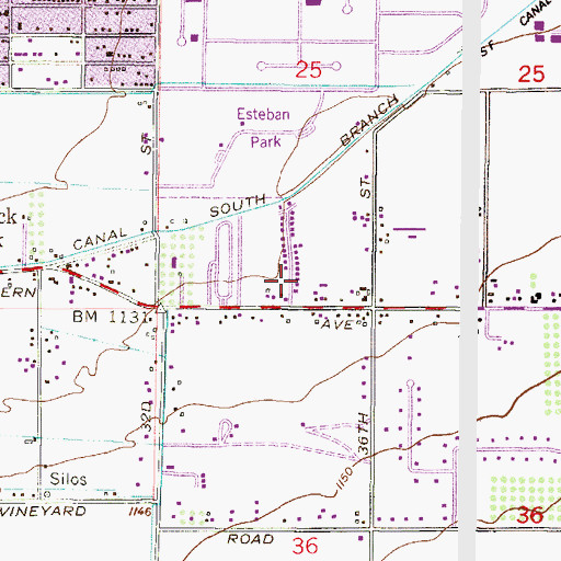 Topographic Map of Southern Acres Mobile Home Park, AZ