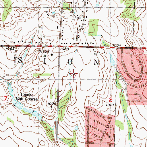 Topographic Map of Rolling Hills Assisted Living Apartments, KS