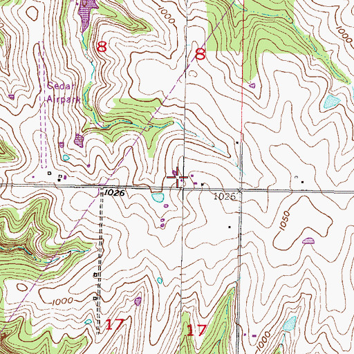 Topographic Map of Church of the Resurrection West, KS