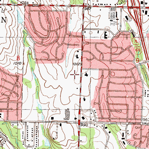Topographic Map of Manor Care Health Services Nursing Home of Topeka, KS