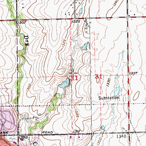 Topographic Map of The Derby Golf and Country Club, KS