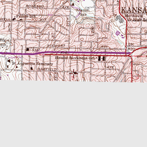 Topographic Map of King Solomon Missionary Baptist Church, KS