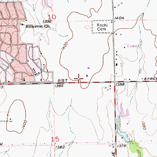 Topographic Map of Northpoint Baptist Church, KS