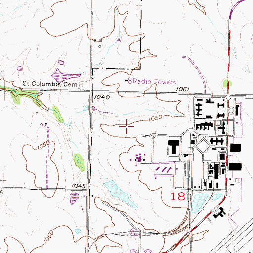 Topographic Map of Johnson County Jail, KS