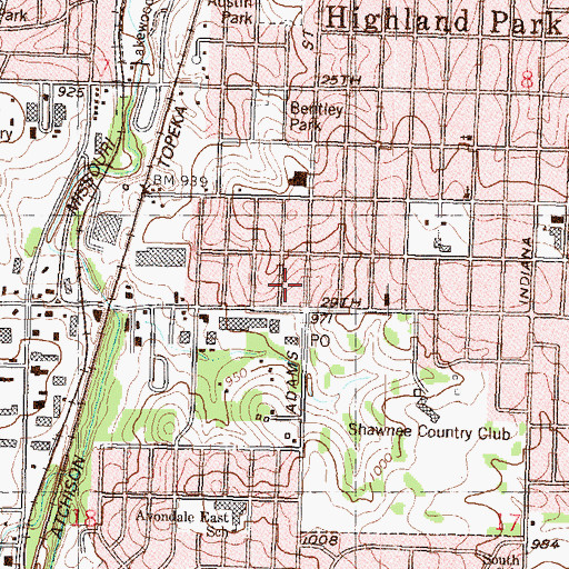 Topographic Map of Church of the Living God, KS