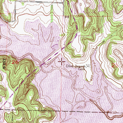 Topographic Map of Rock Creek Marina, KS