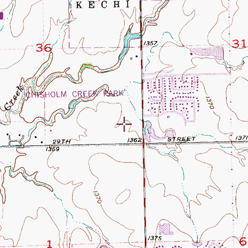 Topographic Map of Great Plains Nature Center, KS