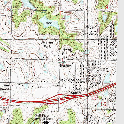 Topographic Map of The 1950's All - Electric House Museum, KS