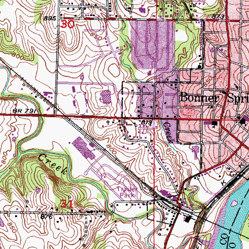 Topographic Map of Grace Temple Church of God, KS