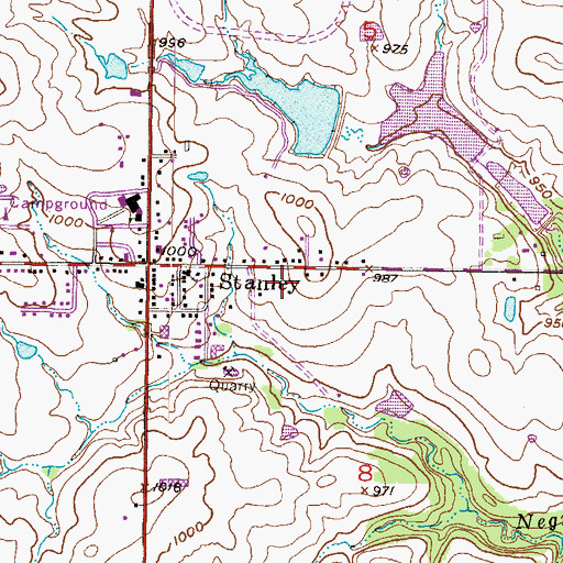 Topographic Map of Blue Valley Activity Center, KS