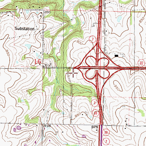Topographic Map of North Point Community Church, KS