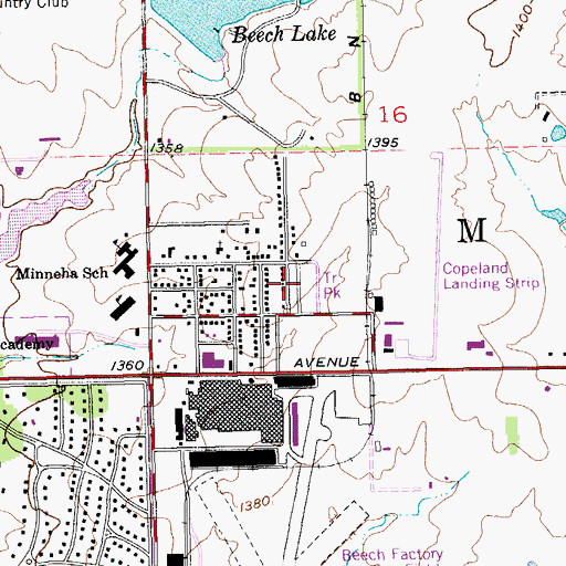 Topographic Map of Kamar Parkette Trailer Park, KS