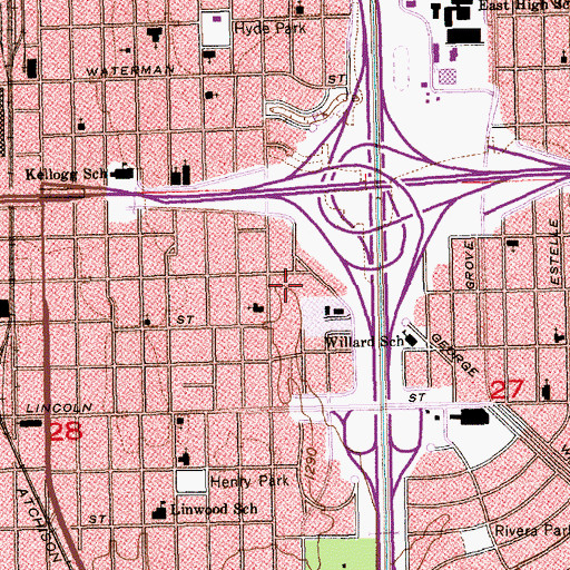 Topographic Map of Sedgwick County Department of Corrections, KS