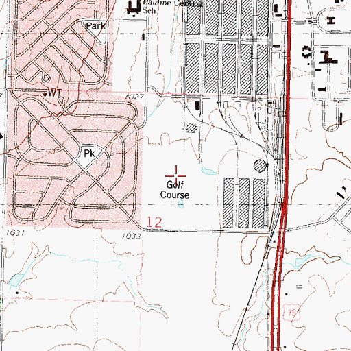 Topographic Map of Forbes Public Golf Course, KS