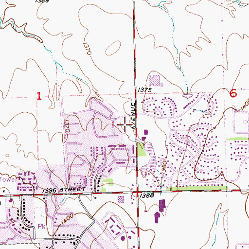 Topographic Map of Sedgwick Plaza Assisted Living Facility, KS