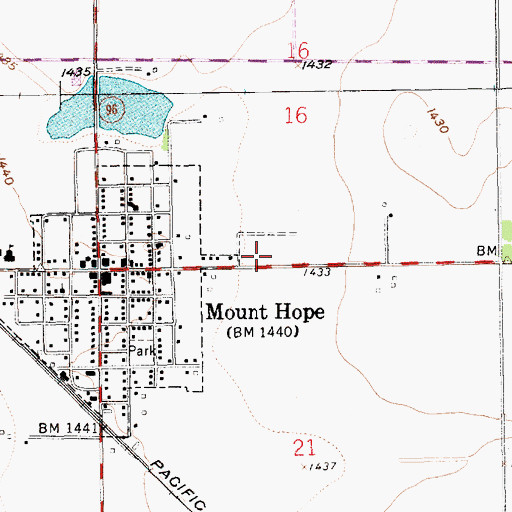 Topographic Map of Mount Hope Nursing Center, KS