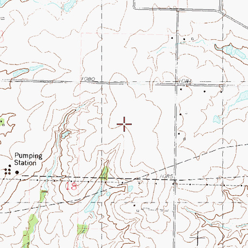 Topographic Map of Heartland Park Topeka, KS