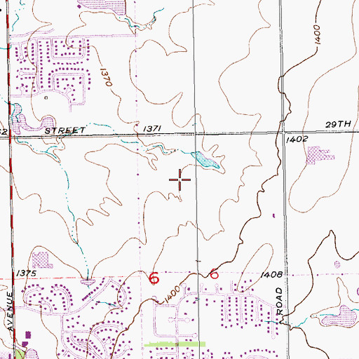 Topographic Map of Larksfield Place Assisted Living Facility and Nursing Home, KS