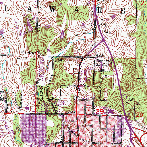 Topographic Map of Church of the Nazarene, KS