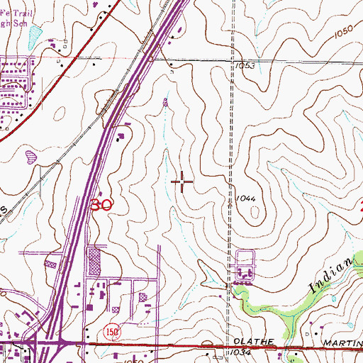 Topographic Map of Homestead of Olathe South Assisted Living Facility, KS