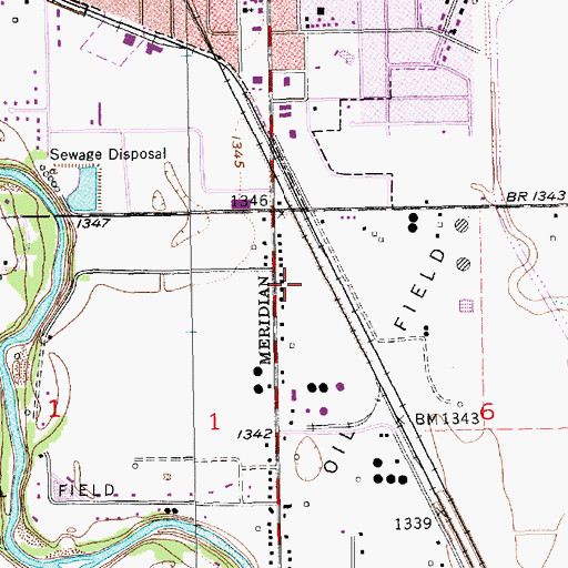 Topographic Map of Dahna Mobile Home Park, KS