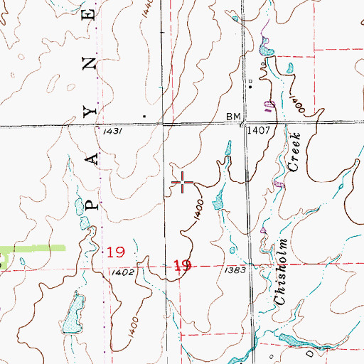 Topographic Map of Bel Aire Senior Center, KS
