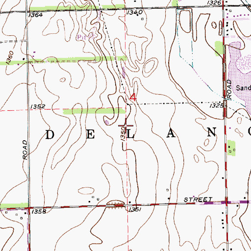 Topographic Map of Reflection Ridge Golf Club, KS