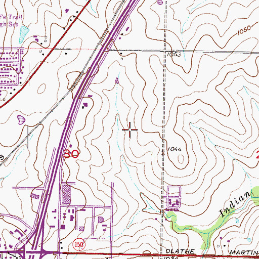 Topographic Map of Homestead of Olathe North Assisted Living Facility, KS