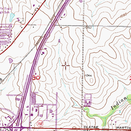 Topographic Map of Homestead of Olathe North Assisted Living Facility, KS