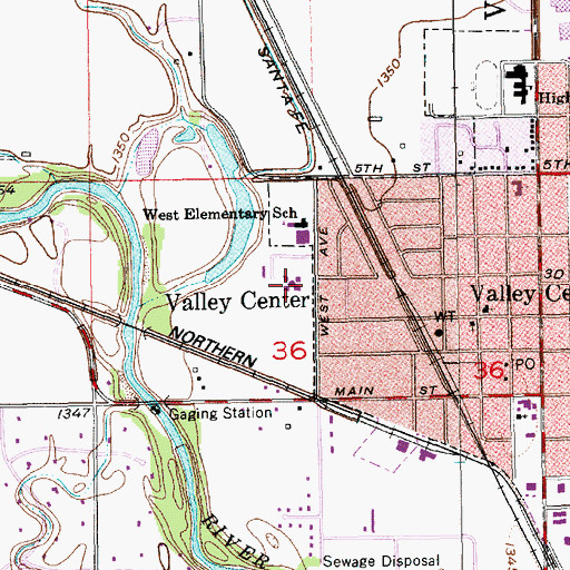 Topographic Map of New Hope Nursing Home, KS