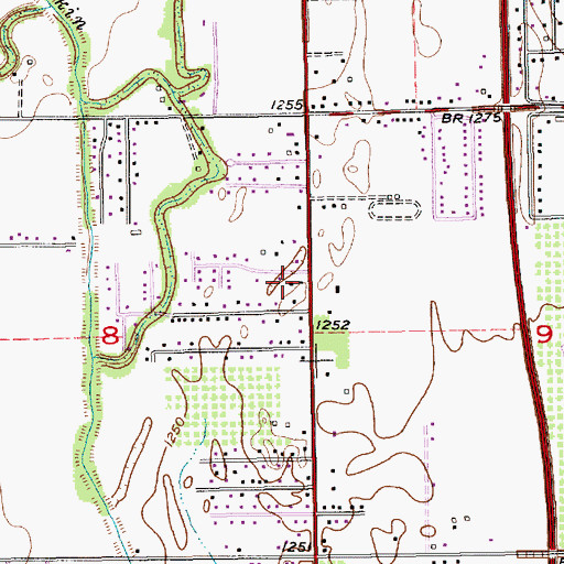 Topographic Map of Thompsons Mobile Home Park, KS