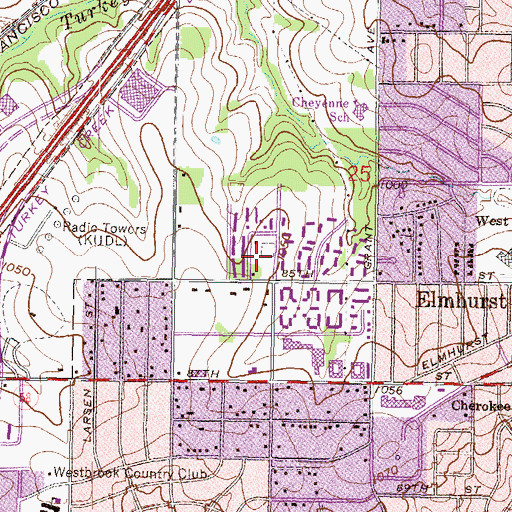 Topographic Map of Family Tree Nursery, KS