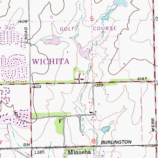 Topographic Map of Sterling House of Tallgrass Assisted Living Facility, KS