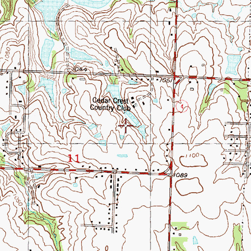 Topographic Map of Western Hill Golf Club, KS
