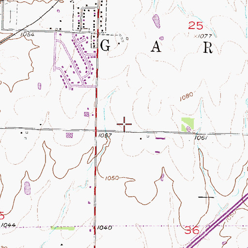Topographic Map of Vintage Park of Gardner Assisted Living Facility, KS