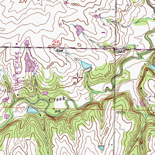 Topographic Map of Overland Park Arboretum, KS