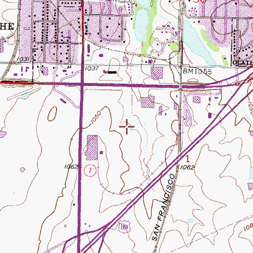 Topographic Map of Deerfield Business Park, KS