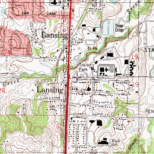 Topographic Map of Kansas Historical Museum, KS