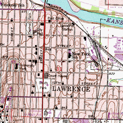 Topographic Map of Seventh Day Adventist Church, KS