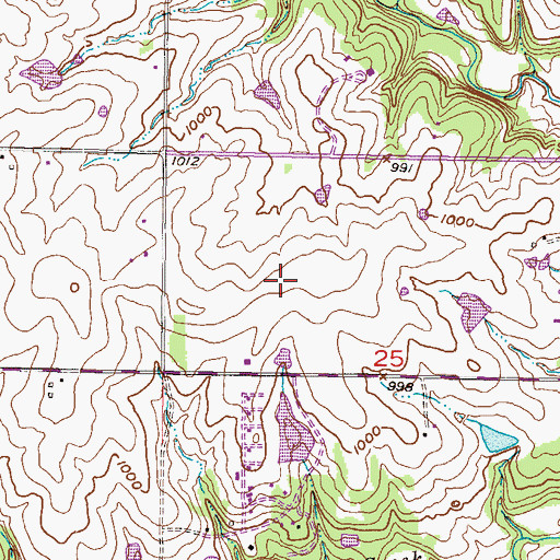 Topographic Map of Crosby Kemper Farm, KS