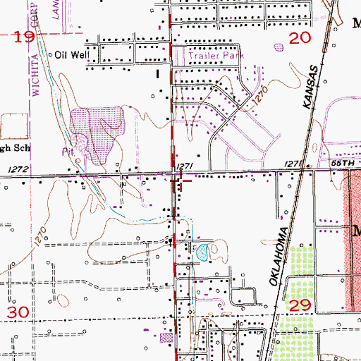 Topographic Map of Harvest Chapel Community Church, KS