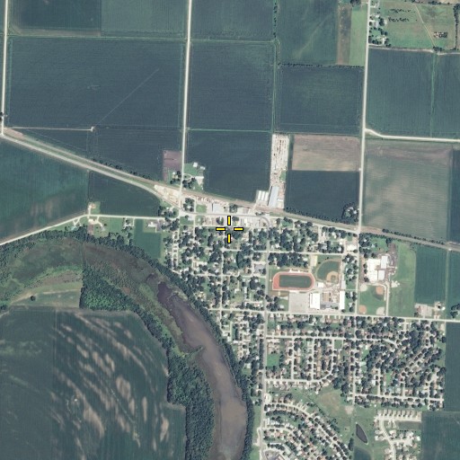 Aerial/Satellite Image of Silver Lake Post Office, KS