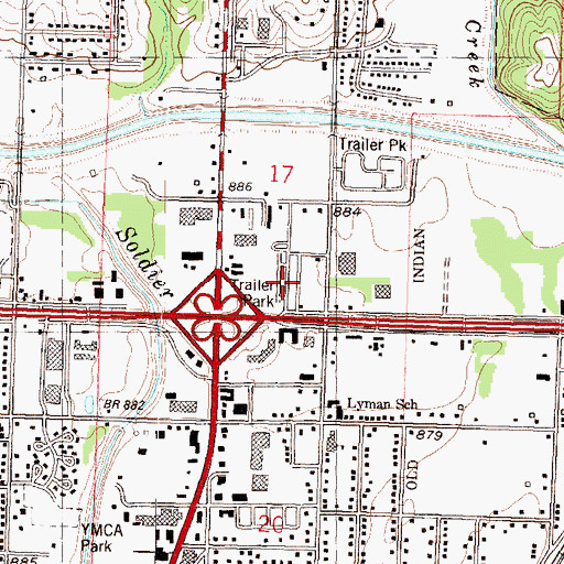 Topographic Map of Caravan Mobile Park, KS