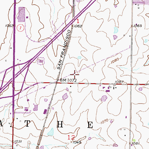 Topographic Map of Mahaffie Retail Center, KS