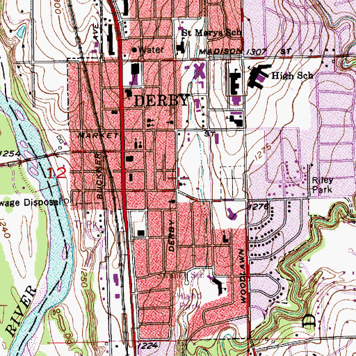 Topographic Map of Faith Lutheran Church, KS