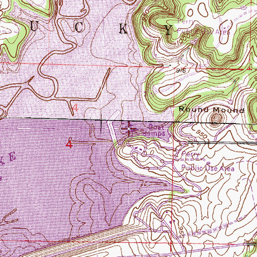 Topographic Map of Lake Perry Yacht and Marina by the Dam, KS