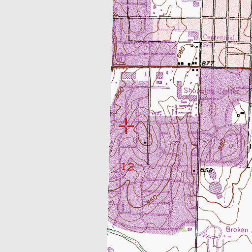 Topographic Map of Southside Church of Christ, KS