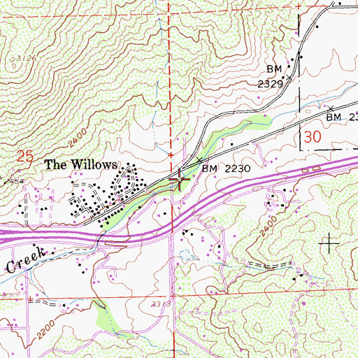 Topographic Map of Viejas Valley, CA